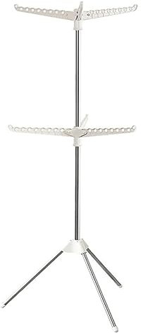 Séchoir À Linge Pliable Robuste, 3 Bras Porte Cintres À Bras, Etendoir Parapluie pour Repassage, Porte-vêtements en Acier Inoxydable, Étendoir Cintre, Pliable pour Cintres, Support Linge