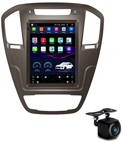 Tesla Radio Android 12 Auto Radio Navegación GPS para Opel Insignia/Buick Regal 2009-2013 Media Player 9,7 Pulgadas Pantalla Vertical Soporte WiFi Bluetooth Controles del Volante FM USB con Cámara HD