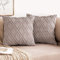 MIULEE 2er Set Kissenbezug Zierkissen Wolle Kissenbezüge Samt Fellkissen Boho Deko Kissen Flauschig Sofakissen Dekokissen für Sofa Schlafzimmer Wohnzimmer 50x50 cm Sand