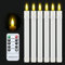 Cimetech LED Taper Candles with Remote Control, Flickering Flame, Battery Operated, Timer, Warm 3D Wick Light, Window Candles, Real Wax, Pack of 6 Decoration
