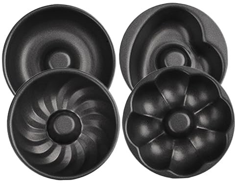 HOMSFOU 4 Stück Backform Aus Metall Donut-backformen Antihaft-kuchenform Pfannkuchenform Backzubehör Für Die Kuchenherstellung Backform Für Kuchen Zu Hause Bagelform Donutform Mini Chiffon