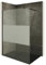 i-flair Duschabtrennung Walk In FIONA 120x200 cm Duschwand Dusche 10mm STARK aus TEILSATINIERTEM NANO ESG Sicherheitsglas mit schwarzem Wandprofil W740 Black Teilsatiniert