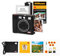 KODAK Mini Shot 4 ERA 4PASS 2-in-1 Instant Camera and Photo Printer Accessory Bundle (4x4 inches), Initial 10 Sheets + 60 Sheets Pack, Black