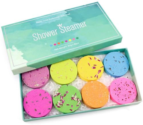 JOYHAZE 8-Pack Duschdampfer Aromatherapie, Duschtabletten mit ätherischen Ölen für SPA Entspannung, Weihnachten Geburtstag, Stress Relief Self Care, gemischte Aromen