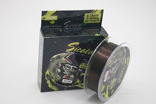 Angelschnur 3D SICATA Spin 0,18-0,30mm Monofile Spinning Schnur (0,18mm/6,80kg)