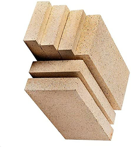 The Stove Wizard, set di 6 mattoni refrattari fino a 1100 gradi Celsius, materiale di alta qualità, alta densità, bassa conducibilità termica, scatola di ricambio per stufe e caminetti, 6 mattoni