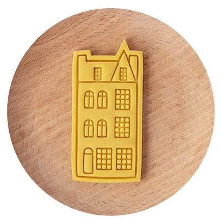 MOIDHSAG Keksausstecher Keksstempel Fondant Gebäck Form Keksausstecher Küche Backzubehör Vintage Haus Katze Ausstecher zum Backen Kunststoff