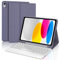 IVEOPPE Clavier iPad (A16) 11ème Génération 11 Pouces 2025/iPad 10ème Génération 10.9” 2022 avec Trackpad, Étui Clavier Touchpad AZERTY sans Fil Bluetooth pour iPad 10eme/11eme, Violet Lavande