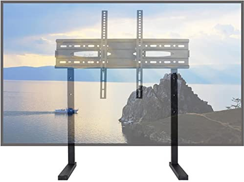 Table Top TV Stand, Height Adjustable, Tilt Tabletop TV Base, Double Insurance Design, For 37 To 75 Inch Flat TV, Max VESA 600x400mm TV Mount TV Stand