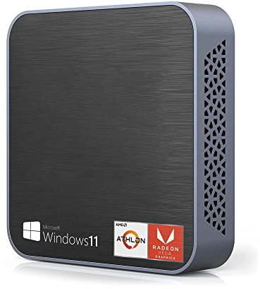 SIMPLETEK Mini-PC Windows 11 Pro AMD Max 3,30 GHz 32 GB RAM DDR4 4 TB SSD M.2 WiFi+BT | TypeC + HDMI + DP | Desktop-PC + VESA-Halterung
