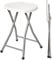Small Folding Stool Chair - Portable, Lightweight Foldable Stool with 330lbs / 150kg Capacity, Ideal for Kitchen, Desks, Camping & Extra Seating - with Built-in Handle & Protective Feet - White