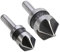 LNYMZD 2Pcs Silver Countersink Bits for Metal | HSS Countersink Drill Bit Set - 1/2in, 5/8in, 82 Degrees Mill Cutter Bit