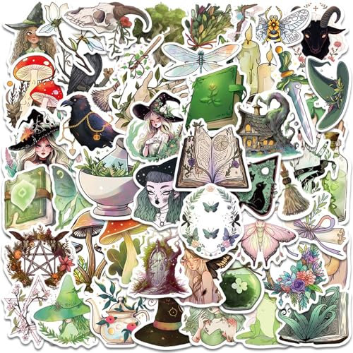 TYFGRT 100 Hexen-Graffiti-Aufkleber-Set, Anime-Hexen-Aufkleber, Wald-Hexen-Aufkleber, Geeignet Für Scrapbooking, Computer, Handys, Skateboards