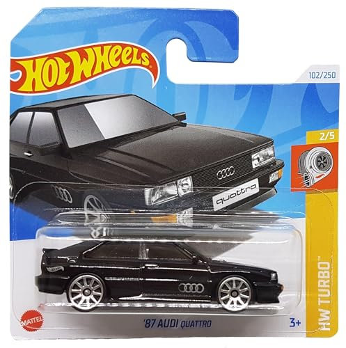Hot Wheels - ´87 Audi Quattro - HW Turbo 2/5 - HTD24 - Short Card - schwarz - Mattel 2024 – 1:64