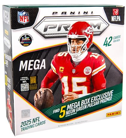 Panini NFL 2025 Prizim Football Sealed Mega Box | 6 Packs