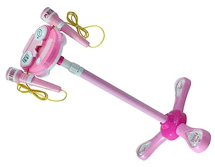 DRESSOOS Boys and Girls Microphone Toy Music Plaything for Boy Girl Double Microphone Battery Operated Lights Amplified Music