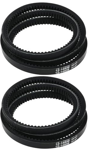 ECSiNG 2Pcs Pump Drive Belt Lawn Mower Drive Belts 603907 607400 Compatible with Hustler Raptor Compatible with Raptor Limited 50.75x0.5X 0.04 Inch Black