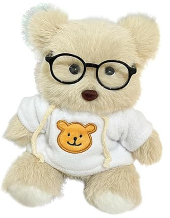 LOVIVER DIY Plüschpuppen Nähsets, Plüschbär Geschenke, Bequeme Handarbeit, Weiche Accessoires, Ornamente, Stilvolles Material, Puppen Bastelsets, Weiß