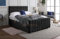 Rapyal Velvet Upholstered Panel Bedframe with Memory Mattress & Optional Ottoman Storage – Modern Design, Multiple Sizes & Colours (Black, Double)