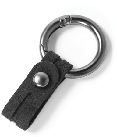 BETTERHUMZ Kurzer Leder-Schlüsselanhänger für Alcantara-Wildleder, stilvoller Schlüsselanhänger-Halter mit Schnalle aus Zinklegierung für Autoschlüssel Zubehör