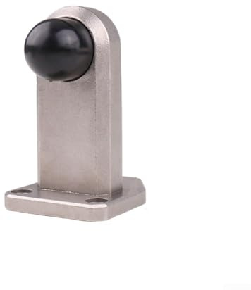 SMZhomeone Stainless Steel Door Stop Heavy Duty Floor Mounted Anti-collision Doorstop With Rubber Buffer For Bathroom Glass Door(Silver Long)