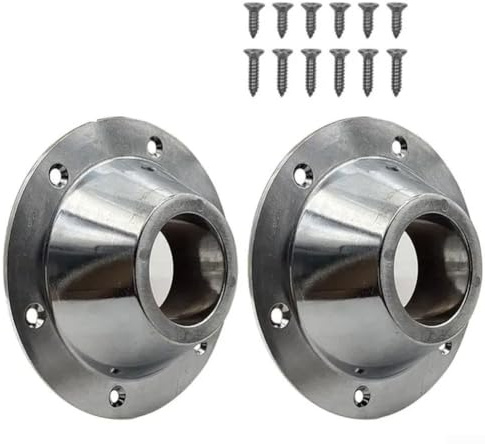 2 x Aluminium-Tischsockel-Montagezubehör für Wohnmobil, Boot und Anhänger, stabile Unterstützung für Tische (Silber)