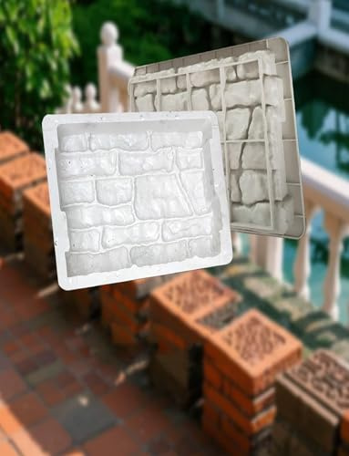 DIY Betonform for antike Ziegel – wiederverwendbares Zementformwerkzeug for die Renovierung von Gartenzäunen, Blumenbeeten, Rasen und Terrassen(50x25x8cm/20x10x3.2in)