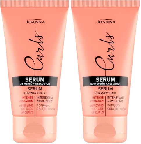 Joanna Locken Serum 50 g - Feuchtigkeitsspendendes Haarserum - Pflege für Naturlocken - Feuchtigkeitspflege für welliges und lockiges Haar - Locken Produkte mit Reis-Aminosäuren für Lockenpflege