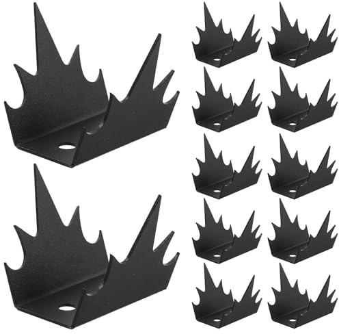 CRAFTHROU Zaunspitzen aus Metall zur Vogelabwehr und Einbruchschutz Gartenzaun mit Anti Kletterspitzen als Überkletterschutz Installieren und Robust für Zaunzubehör