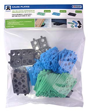 CALES PLATES SECABLES 2, 3 et 5 mm - Sachet de 3 x 25 cales