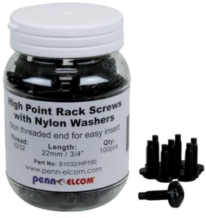 Penn Elcom S1032/HP/WA/100 High Point Rack Screws with Washers - Set of 100