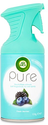 Air Wick Pure Fresh Berries Scent Spray 250ml 6-Pack, Odour Neutraliser, Waterless, Long-Lasting, Family-Friendly Fragrance.