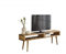 HOGAR24 ES Mesa televisión, Mueble TV salón diseño Vintage 2 Huecos, Madera Maciza Natural, fabricación Artesanal. 140 cm x 40 cm x 30 cm