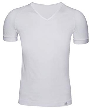 Camiseta Interior Hombre de Manga Corta con Cuello Pico -ZD -Algodón Egipcio