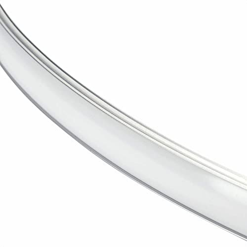 Profilé en aluminium flexible - Cache pour bandes LED - 2 m - Blanc opale - Blanc laiteux (2 m)