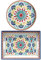 Auntie Morags Purely Home Rio Medallion - Outdoor/Picnic/BBQ - Plastic/Melamine - 2 Piece - Serving Platters & Tray Set
