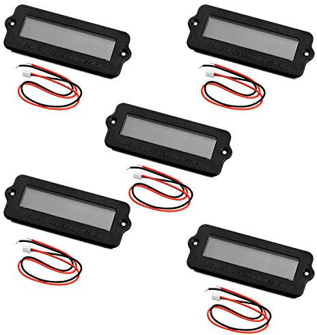 AZDelivery 12V LY6W Lead Acid Battery Capacity Digital LCD Display 12V/24V/36V/48V Lithium Li-ion Battery Status Meter Charge Indicator 8-63 V DC (Pack of 5) including E-Book!