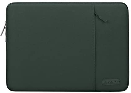 MOSISO Laptop Case 13 inch, 13 inch Laptop Sleeve Compatible with MacBook Air M4 M3 M2 M1 2025-2018 / Pro M2 M1 2025-2016, Polyester Vertical Computer Sleeve Bag with Pocket, Midnight Green