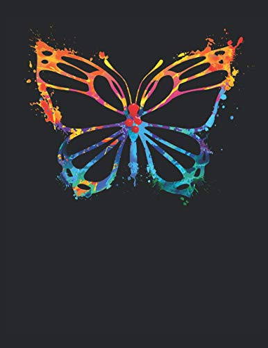 Schmetterling Wasserfarben Bunt Butterfly Farben Kunst Sommer: RÄTSELBUCH - Lustiges Buntes Schmetterling Tattoo Design, Retro Geschenkidee - A4 ... Notiz, Buch, Sketch, Planer, Geburtstag