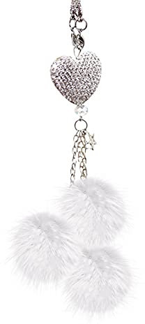 iSpchen Auto Anhänger für Spiegel Bling Autospiegel Anhänger Dekoration Auto Rückspiegel Anhänger Ornament Crystal Auto Rückspiegel hängendes Zubehör für Frauen & Männer