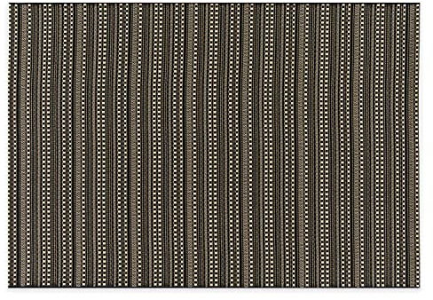 DomDeco In- & Outdoor Teppich UMAR mit unifarbenem Flachgewebe - wetterfest & robust für Garten/Terrasse/Balkon oder Innenräume, aus Kunstfaser, Schwarz-Beige in 80x150cm