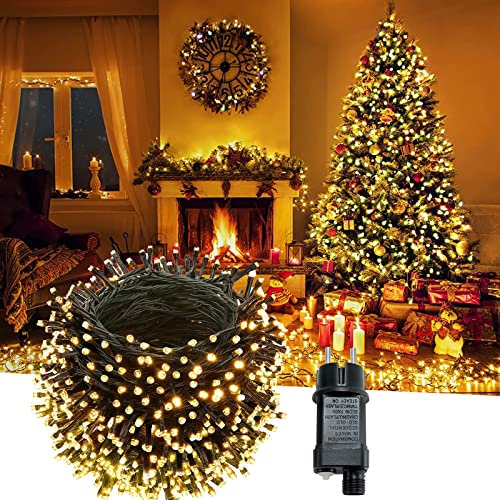 ACXIN LED Lichterkette, Lichterkettenvorhang Deko, Beleuchtung Leuchte, für Innen, Außen, Weihnachten, Party, Hochzeit, IP44 Wasserdicht (50M 500LEDs, Warmweiß)