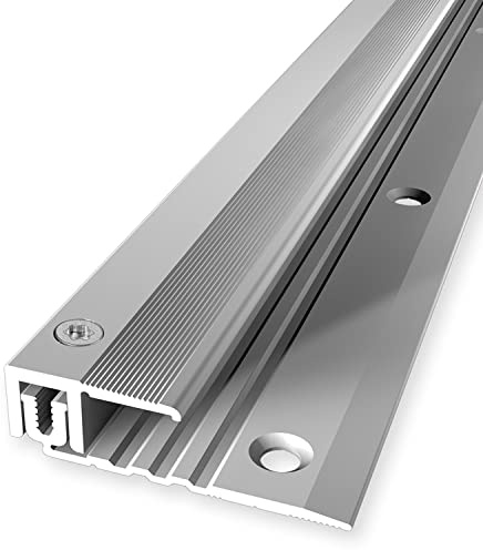 PROVISTON | Abschlussprofil | Parkettausgleich | Breite: 28 mm | Höhenausgleich: 6.5-16 mm | Länge: 1000 mm | Aluminiumprofil | Silber | 1 Stück