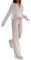 shownicer Damen 2 Stück Casual Outfits Revers Langarm Button Down Shirt Hohe Taille Lange Hosen Loungewear Streetwear Anzüge Weites Plissee Bein Hosenanzüge Zweiteiler A Weiß S