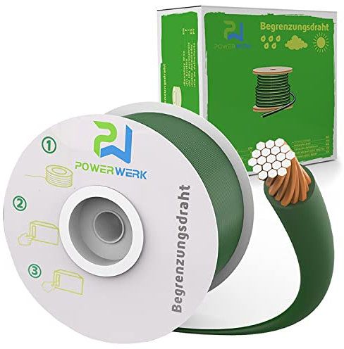 100m Begrenzungskabel + 100 Erdspieße für Mähroboter Rasenmäher Rasenroboter Zubehör SET Begrenzungsdraht für Suchkabel - kompatibel mit GARDENA/BOSCH/HUSQVARNA/WORX/HONDA/ROBOMOW/iMow