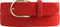 BELTINGER Damen-Gürtel aus Veloursleder 3,5 cm | Velour-Ledergürtel für Damen 35mm | Wildleder-Gürtel mit runder, goldener Gürtelschließe | Rot 110cm