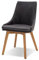 Lomadox Esszimmer Stuhl Eiche massiv geölt, anthrazit, B/H/T: ca. 58/92/61 cm