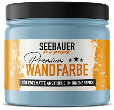 SEEBAUER diy Peinture murale bleu pour intérieur (No. 815 Blue Ridge 300 ml) Tons bleu haute opacité