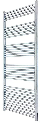 Straight Chrome Heated Towel Ladder Rail Bathroom Radiator 600mm (w) x 1800mm (h) - 3390 BTUs