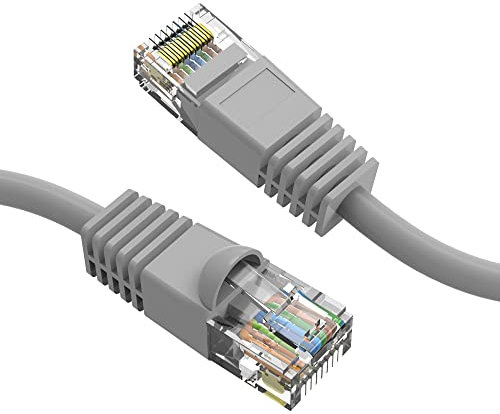 CABLYTIC (Single Pack Cat 6 Ethernet Cable 8 Feet Gray UTP Booted 8 FT Computer Network Cable, Internet Cable, Cat 6 Cable